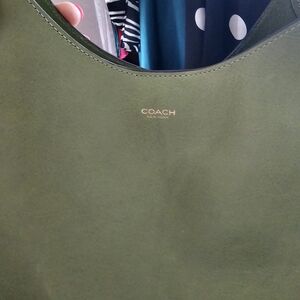 Coach Green Leather Tote